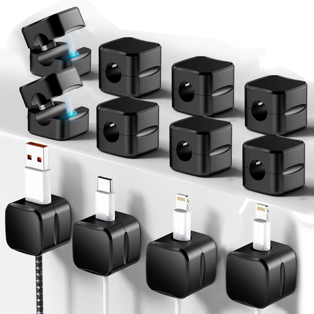 Desk Cable Clip - Kablo Düzenleyici Manyetik Kablo Klipsleri: 12