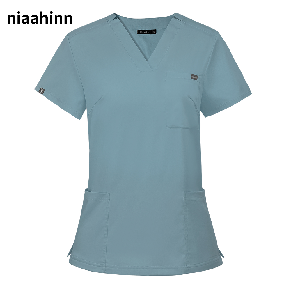 Vet Tech Accessories - 8 renk katı Vneck cep fırçalama