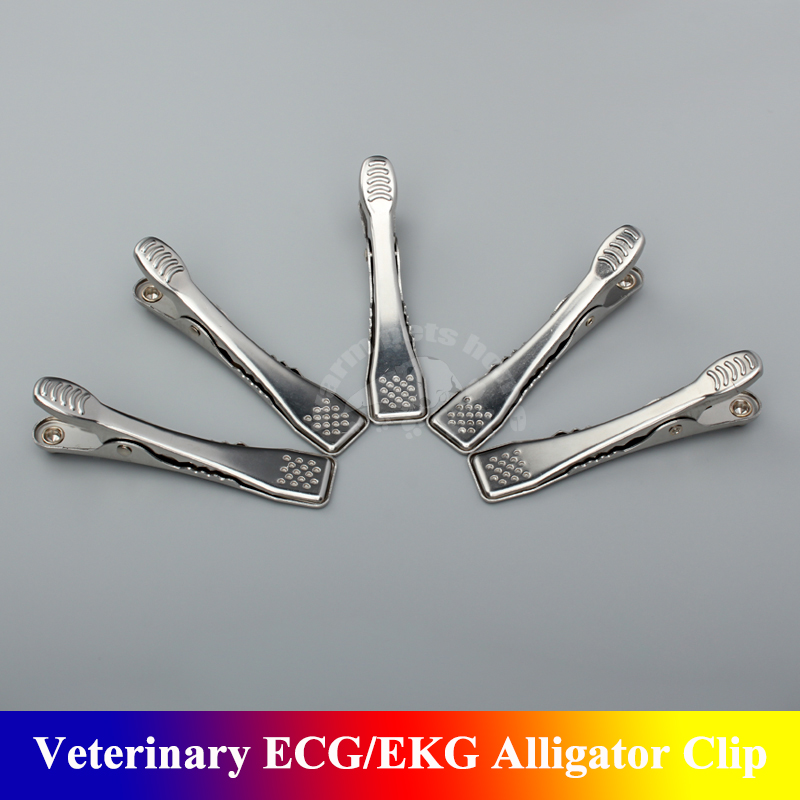 Vet Tech Accessories - 5 adet Veteriner EKG/EKG Timsah Klip